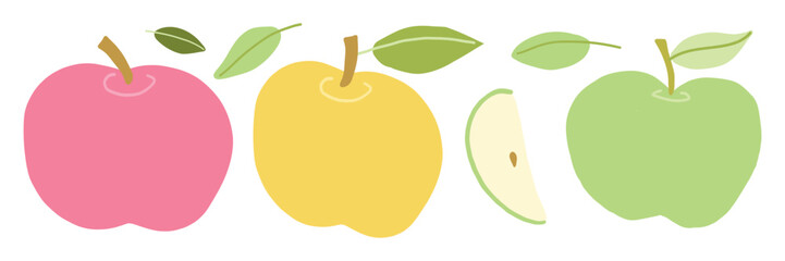 A colorful assortment of fresh apples various colors. The vibrant and juicy selection showcases natural, healthy, and delicious produce