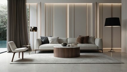 modern living room with window