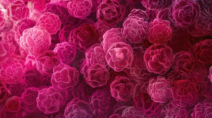 Screening for Cancer and Raising Awareness Abnormal tumor cells stand out in a dark pink hue amidst a sea of normal cells