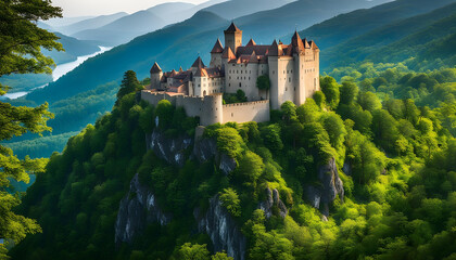 Obraz premium castle on the mountain