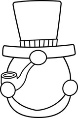 Father's Day gnome outline
Father's Day gnome holding a pipe  outline