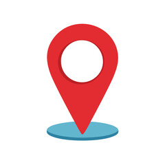 red pin location vector