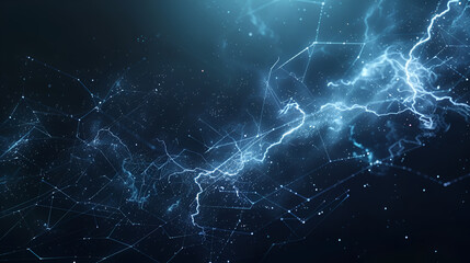 Abstract image of a Energy sign or lightning in the form of starry, generative Ai