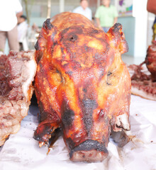 A typical chinese style roasted pork in Trang, Thailand
