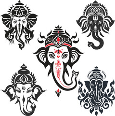 ganesha siluate Vector silhouette, graphic