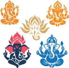 ganesha siluate Vector silhouette, graphic