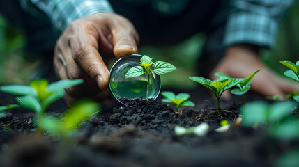 Climate Risk Consultant Analyzing Environmental Impact for Enhanced Corporate Sustainability   Photo Realistic Stock Concept