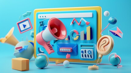 Download 3d business presentation slide template for success