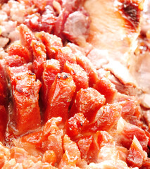 A typical chinese style roasted pork in Trang, Thailand
