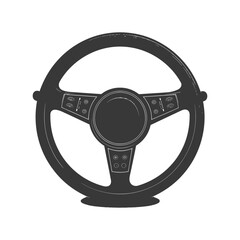 Silhouette steering wheel black color only