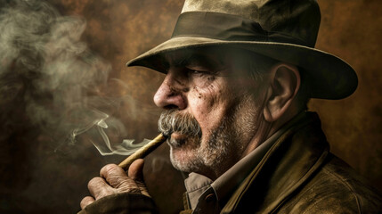 portrait of man with cigar