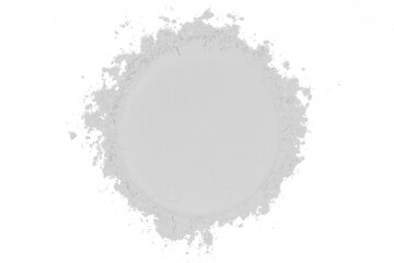crushed face powder isolated transparent