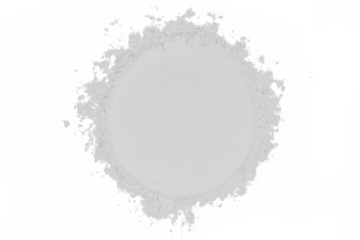 crushed face powder isolated transparent