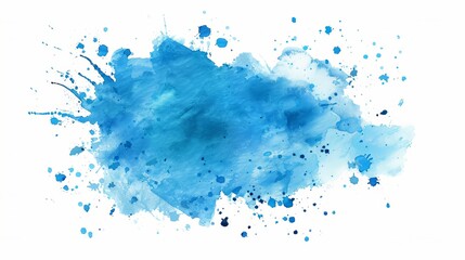 Obraz premium Bright colorful watercolor splash splatter stain brush strokes on white background Vector watercolor illustration Black ink