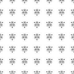 Obraz premium Hand drawn black and white vintage flower pattern.