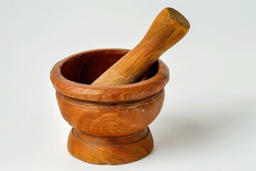 A mortar and pestle inside a bowl, perfect for culinary and herbal medicine concepts - obrazy, fototapety, plakaty