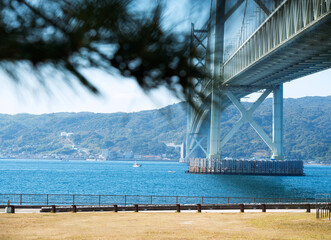 明石海峡大橋のある風景