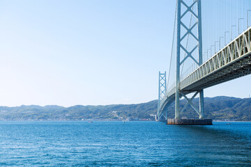 明石海峡大橋のある風景