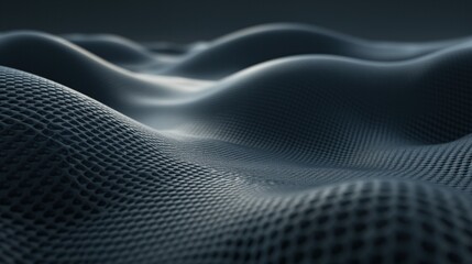 Blue-gray digital waves creating a calming yet dynamic electronic themed background.