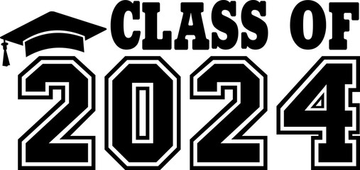 Graduation typography clip art design on plain white transparent isolated background for card, shirt, hoodie, sweatshirt, apparel, tag, mug, icon, poster or badge