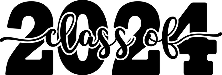 Graduation typography clip art design on plain white transparent isolated background for card, shirt, hoodie, sweatshirt, apparel, tag, mug, icon, poster or badge