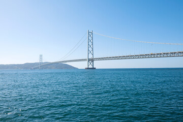 明石海峡大橋のある風景