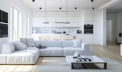 Scandinavian Style Cozy Living Room interior