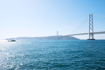 明石海峡大橋のある風景