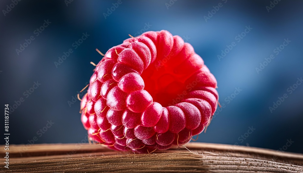 Wall mural Raspberry close up