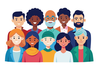 People of various nationalities rejoice-