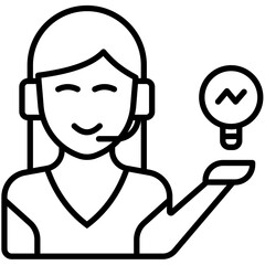 Support Service Outline Icon Pack