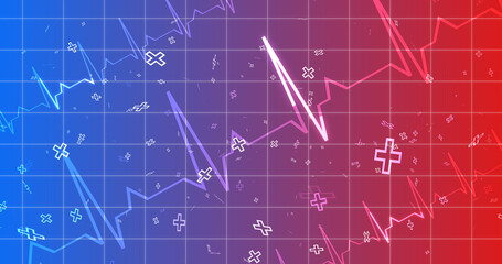 EKG ECG Cardiogram moving healthcare medical bg. Health innovation concept with hexagons biotechnology and chemistry molecules bg. Pharmacy DNA presentation infographic medicine drugs nurse aid.