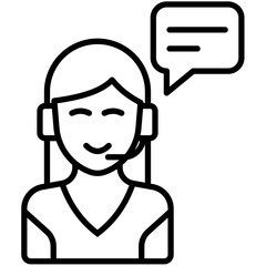 Support Service Outline Icon Pack