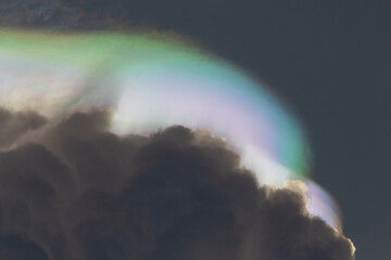 Una irisaci&oacute;n es un fen&oacute;meno &oacute;ptico meteorol&oacute;gico que se manifiesta cuando aparecen coloraciones en las nubes. 