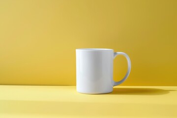 A white mug mock up blank template for your design advertising logo, White mug mock up in minimalist style