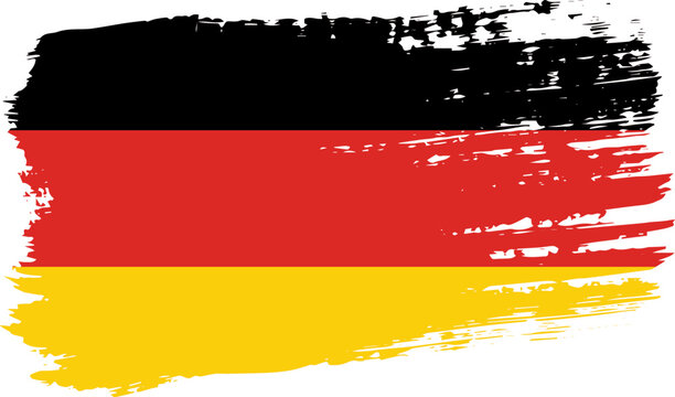 Germany flag, wide brush stroke on transparent background vector