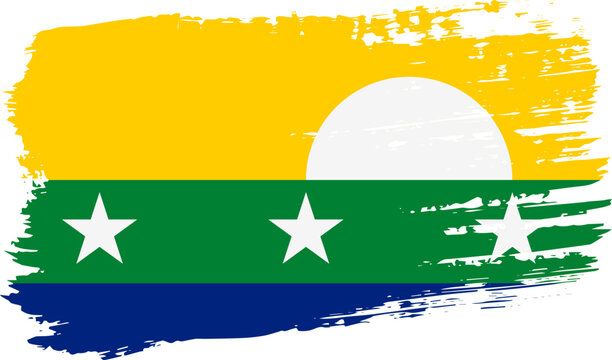 Nueva Esparta flag, wide brush stroke on transparent background vector