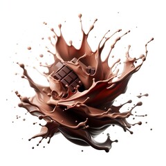 A Liquid splash of chocolate background to World Chocolate Day