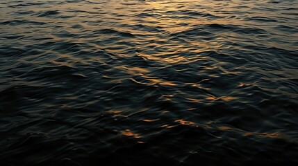 Faint Moonlight Reflecting on the Dark Sea
