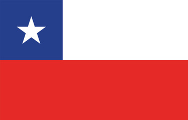 National flag of Chile. Chile Flag. 
