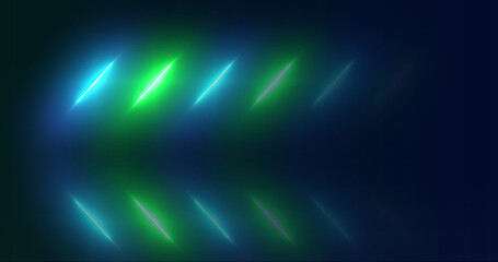 Neon stripes futuristic retro style technology loop. Diagonal laser beams glowing connection cyber floor reflective vibrant trendy broadcast dynamic elegant high speed motion bg.