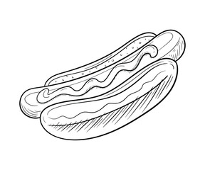 Drawn Hot Dog, Fast food 