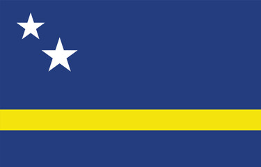 National flag of Curacao. Curacao Flag. 
