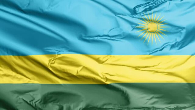 waving flag of rwanda