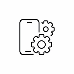 phone settings gear cog icon