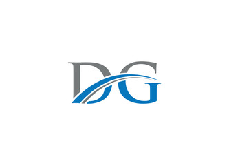 DG minimalist modern logo design vector icon template