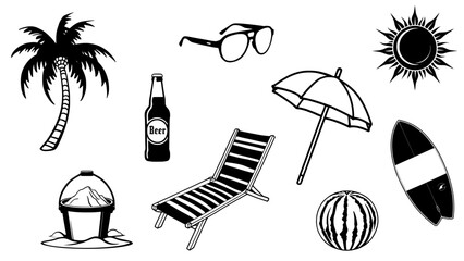 Stylish silhouettes of Summer beach © Carl Chiu