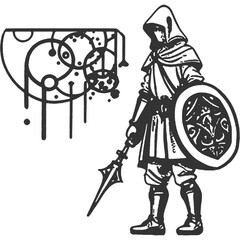 Obscured Identities Vintage Illustration Vector