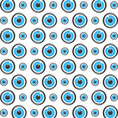 Eye astonishing trendy multicolor repeating pattern vector illustration background design