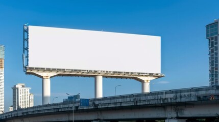 Obraz premium Blank outdoor billboard mockup template for placeholder
